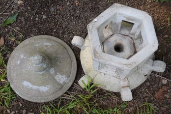 Two-Piece Lawn / Garden Japanese Cement Pagoda