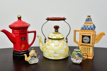 Collection Of Five Tea Pots