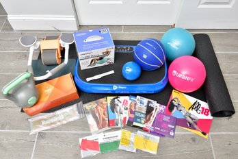 Assortment Of Fitness Equipment - LifePro Waver Vibration Plate, Empower Core Ball, Zumba And More