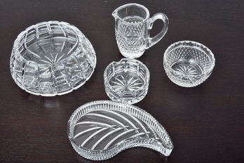 Collection Of Five Waterford Crystal Bowls And Creamer