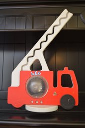 Child's Hand Painted Fire Truck Belly Bank 'Leo'