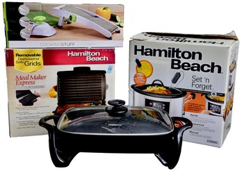 Collection Of Cooking Essentials - Hamilton Beach Pressure Cooker, Hamilton Beach Meal Maker Express And More