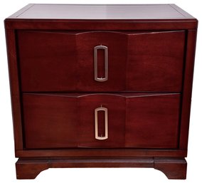 Casana Furniture Company Denali Two Drawer Nightstand With Brushed Chrome Knobs