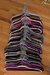 Collection Of 100 Velvet Hangers In Assorted Colors (6 Of 10)
