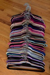 Collection Of 100 Velvet Hangers In Assorted Colors (7 Of 10)