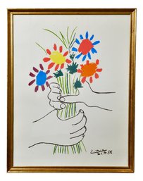 Pablo Picasso Bouquet Of Peace Framed Art Print
