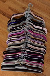 Collection Of 100 Velvet Hangers In Assorted Colors (9 Of 10)