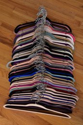 Collection Of 100 Velvet Hangers In Assorted Colors (10 Of 10)