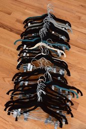 Collection Of 60 Velvet Hangers With Clips