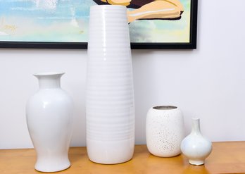 West Elm, CB2 White Ceramic Vases And More