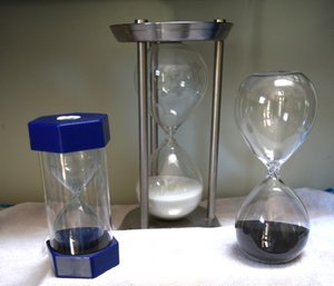 Three Sand Timers - Five Minutes, 30 Minutes And One Hour