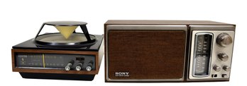 Vintage Sony FM/AM 2 Band Radio (Model No. ICF-9580W) And Vintage Zenith Solid State AM/FM Radio