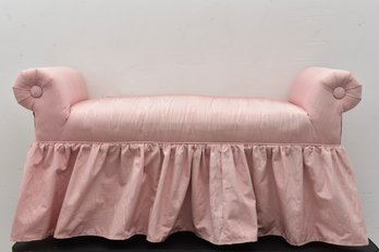 Ruffled Pink Skirted Bench