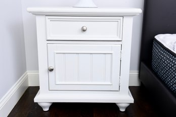 Young America White Wooden Nightstand