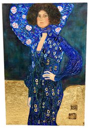 Gustav Klimt Art Nouveau Portrait Of Emilie Floge With Stamp And Hologram
