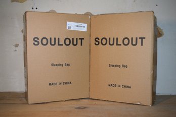 2 New Boxes With Soulout Envelope Sleeping Bags For Warm/Cold Weather, Portable & Waterproof Compression Sacks