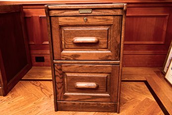 Jefferson Wood Two Drawer Filing Cabinet With Key (2 Of 2)