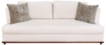 Kravet Furniture Single Cushion Upholstered Sofa On Wooden Base