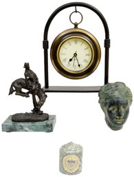 Signed Frederic Remington The Outlaw Bronze Sculpture, Signed Hygeia Bust Statue And More