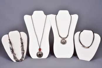 Collection Of Leather Cord Necklaces