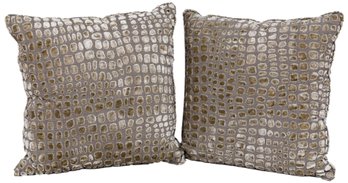 Pair Of Designers Guild Nabucco Velvet Throw Pillows