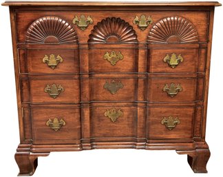 Antique Chippendale Block Shell-Carved And Figured Mahogany Chest Of Drawers