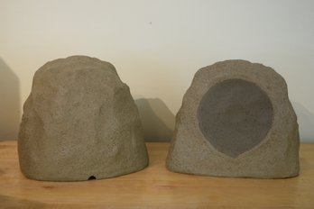 Pair Of Indoor/ Outdoor Ionaudio.com Bluetooth Rock 'Look - A - Like' Speakers