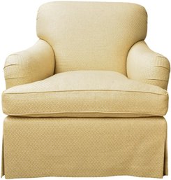 Baker Upholstered Skirted Easy Chair