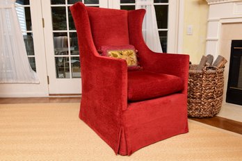 Dessin Fournir Los Angeles Skirted Arm Chair With Silk And Needlepoint Pillow (1 Of 2)