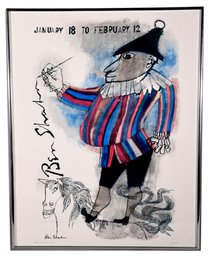 Ben Shahn (Lithuanian, 1898-1969) Framed Exhibition Poster Print January 18 To February 12,