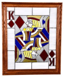 King Of Diamonds Stained Glass Hanging Wall Art