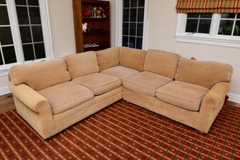 Industries Inc. Upholstered Two Piece Five Cushion Sectional Sofa (RETAIL $2,600)