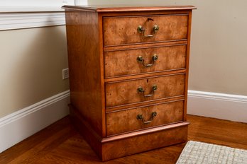 Leather Top Two Drawer English File Cabinet With Key Purchased From Scully & Scully