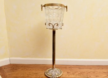 Free Standing Crystal Ice Bucket With Stand