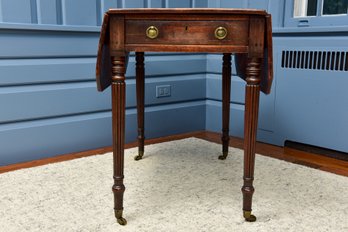 Antique Circa 1820 English Regency Mahogany Pembroke Table (RETAIL $4,579)