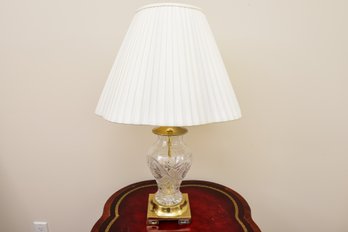 Crystal And Brass Table Lamp