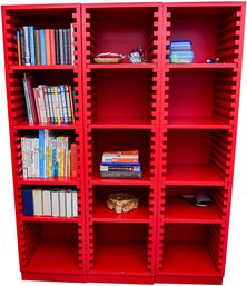 Fun Bright Colored Three Piece Cubicle Storage Shelf/Book Cabinet