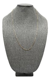 14K Gold Plated Superfine Long Box Necklace