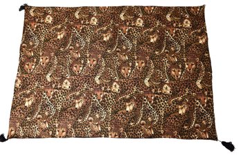 Leopard Themed Throw Blanket Purchased In Africa