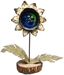 Ceramic Sunflower Sculpture Handmade By Winifred Cole Of California