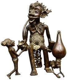 African Bamum Cameroon Bronze Sculpture