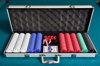 Poker Set With Travel Carrying Storage Case