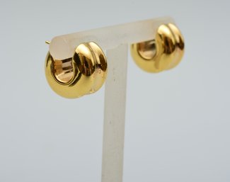 Pair Of 14K Yellow Gold Italian Pierced Earrings