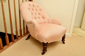 Antique Tufted Back Birthing Chair