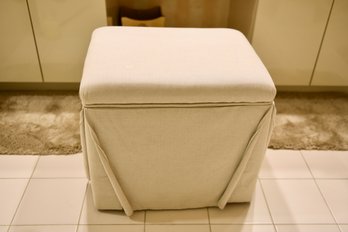 Upholstered Skirted Vanity Bench With Storage