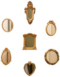 Collection Of Seven Miniature Gilt Framed Mirrors