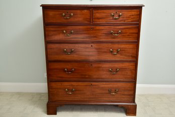 Antique Circa 1780 English Mahogany Chippendale Chest Of Drawers