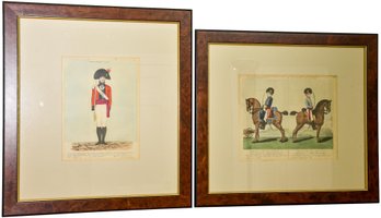 Pair Of Framed Military London 1801-1804 Plate Prints (RETAIL $450)