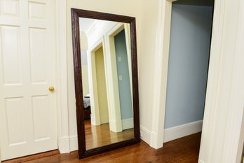 Oversized Wood Framed Floor Mirror