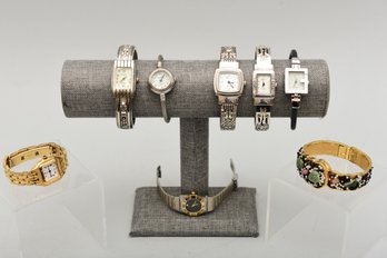 Collection Of Eight Ladies Watches - Geneva, Norman Deluxe, Sergio Valente